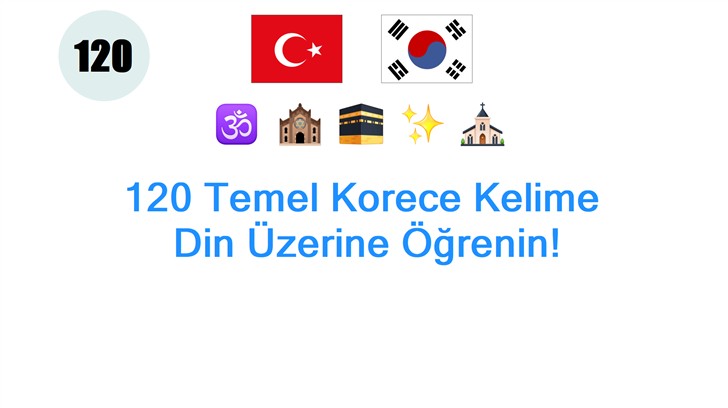120 Temel Korece Kelime: Din Üzerine Öğrenin!